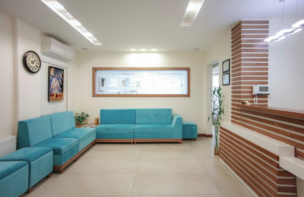 Sala de espera da clínica