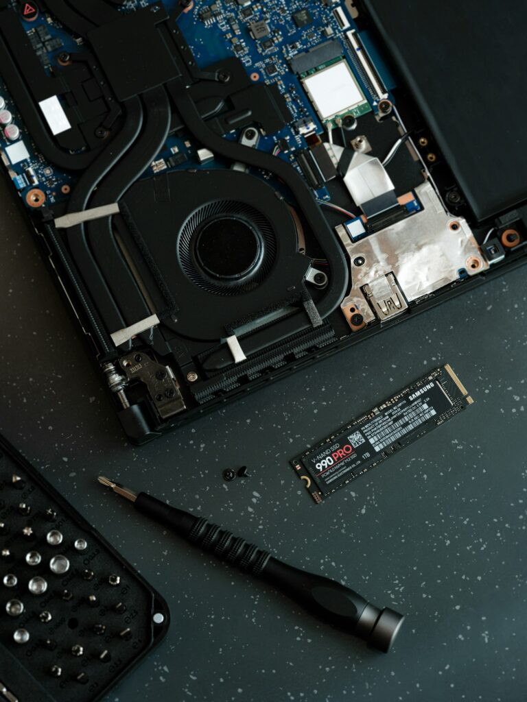 SSD instalado em notebook