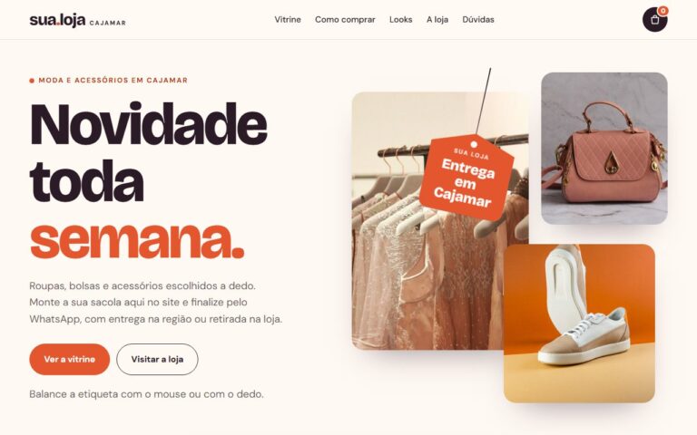 Site de exemplo para loja